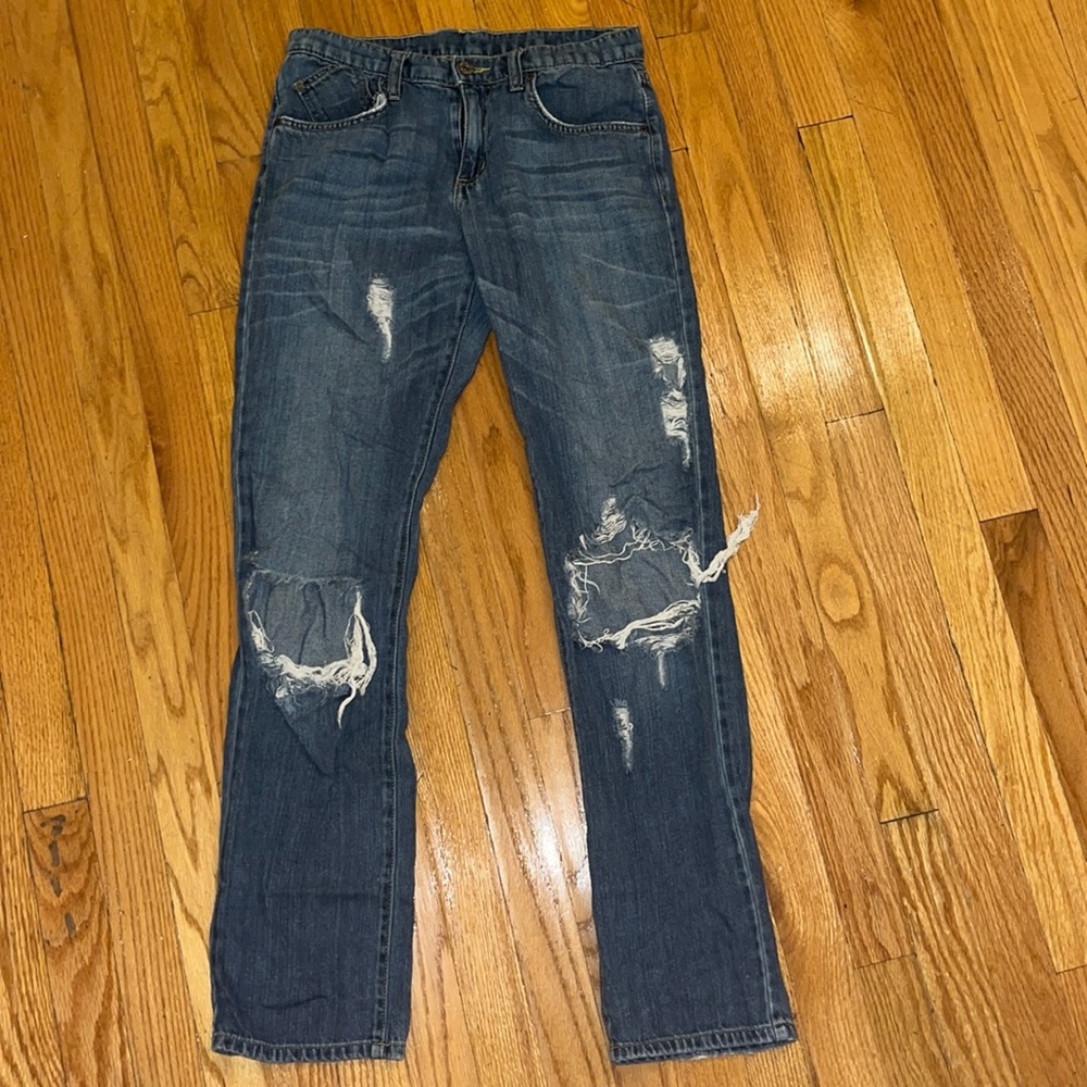 LF Low Rise Ripped Denim Jeans